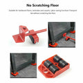 5 PCS Heavy Duty Furniture Shifter Lifter Set Wheel Moving Removal Slider Moving
