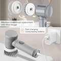 Electric Spin Scrubber - Shower Scrubber,Bathroom Scrubber Electric,for Cleaning Tub, Floor, Tile, Window, Sink, Kitchen Cleaning With 5 Electric Cleaning Brush Head  8