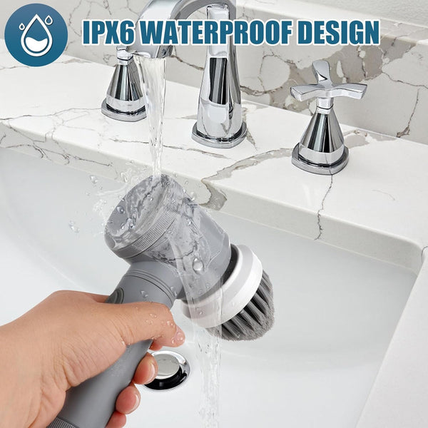 Electric Spin Scrubber - Shower Scrubber,Bathroom Scrubber Electric,for Cleaning Tub, Floor, Tile, Window, Sink, Kitchen Cleaning With 5 Electric Cleaning Brush Head  8