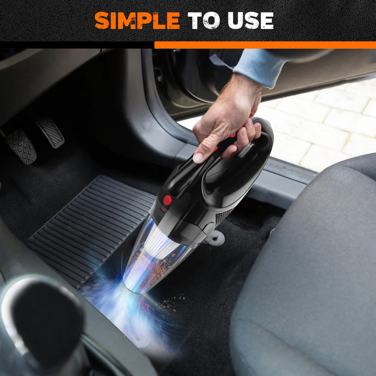 Mini Cordless Vacuum Cleaner Car Handheld Vacuum Power Suction USB Rechargeable