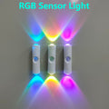 Magnetic RGB LED Night Light Smart Motion Sensor USB Rechargeable Ambient Lamp