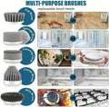Electric Spin Scrubber - Shower Scrubber,Bathroom Scrubber Electric,for Cleaning Tub, Floor, Tile, Window, Sink, Kitchen Cleaning With 5 Electric Cleaning Brush Head  8