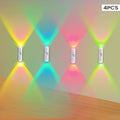 Magnetic RGB LED Night Light Smart Motion Sensor USB Rechargeable Ambient Lamp